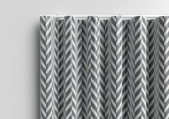Chevron Stripe, Grey - Made to Measure Curtains - Image 13
